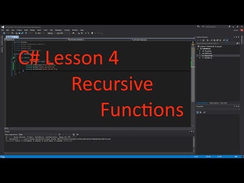 C# Lesson 4 - Recursive Functions