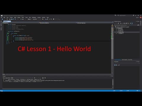 C# Lesson 1 - Hello World