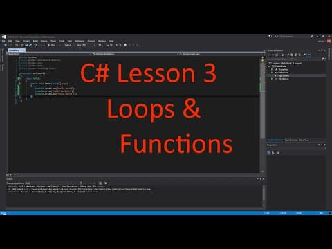 C# Lesson 3 - Loops & Functions